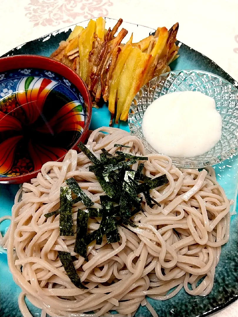 ☆今日のお昼ごはん☆ ざるそば  かき揚げ|hamamaさん