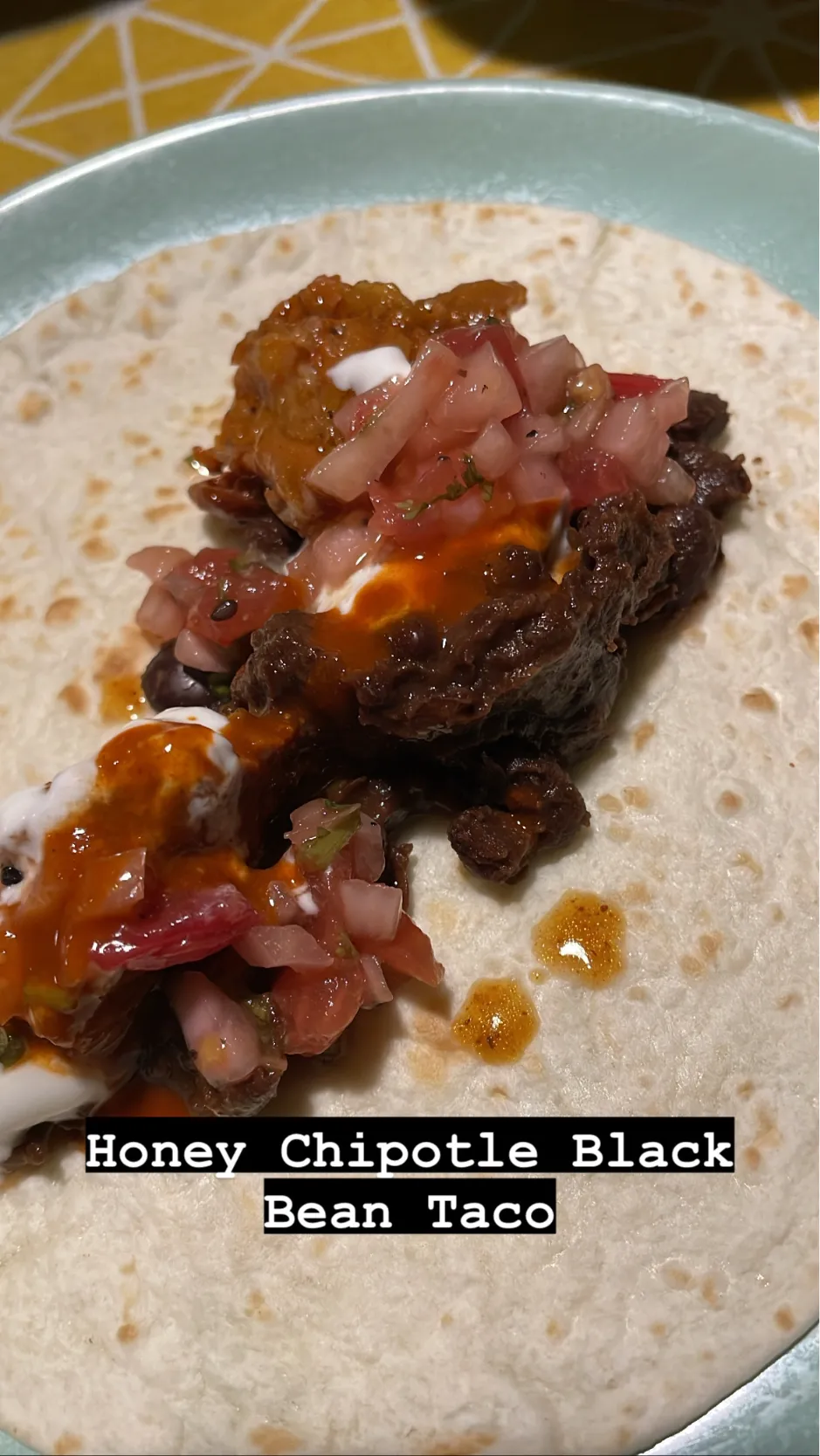 Honey Chipotle Black Bean Taco|Chris Shannonさん