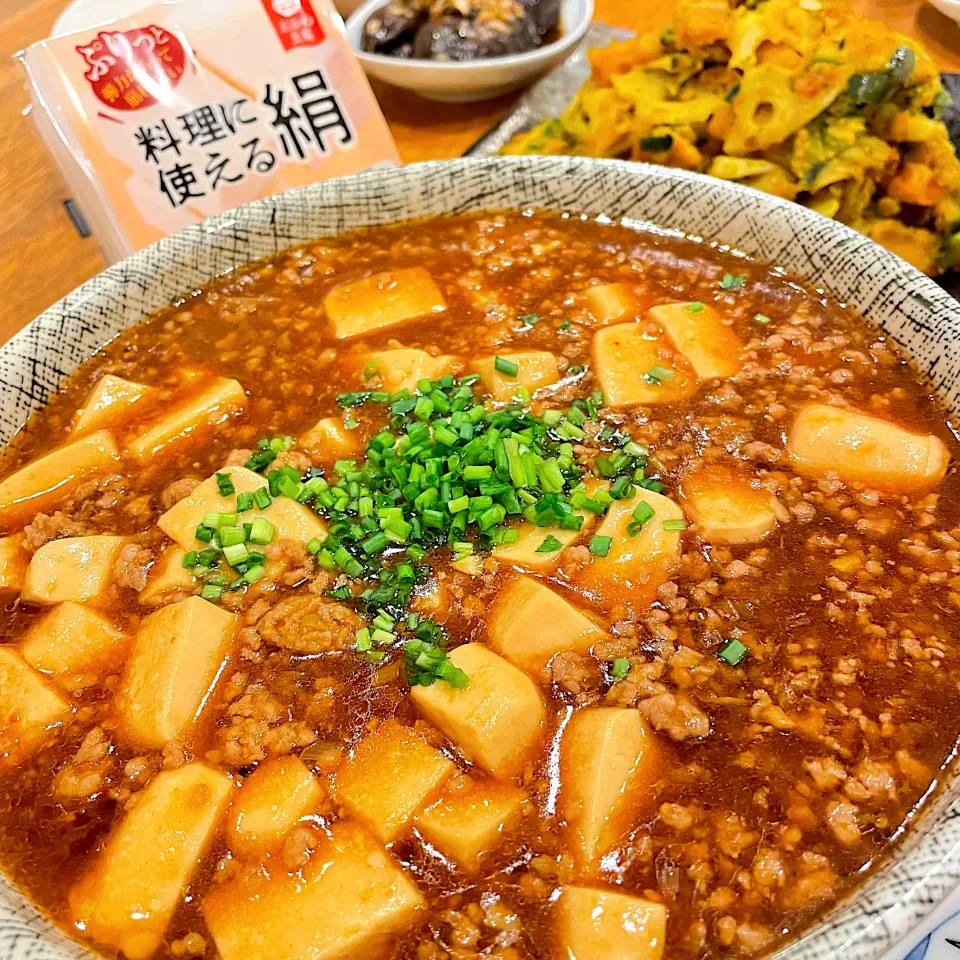 タカノフーズさんの料理に使える絹豆腐を使って麻婆豆腐|だまさん