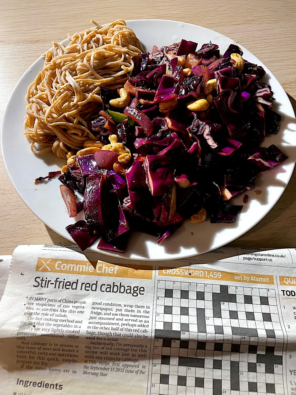 Stir-fried Red Cabbage (Morning Star Commie Chef recipe)|Nick Hiderさん