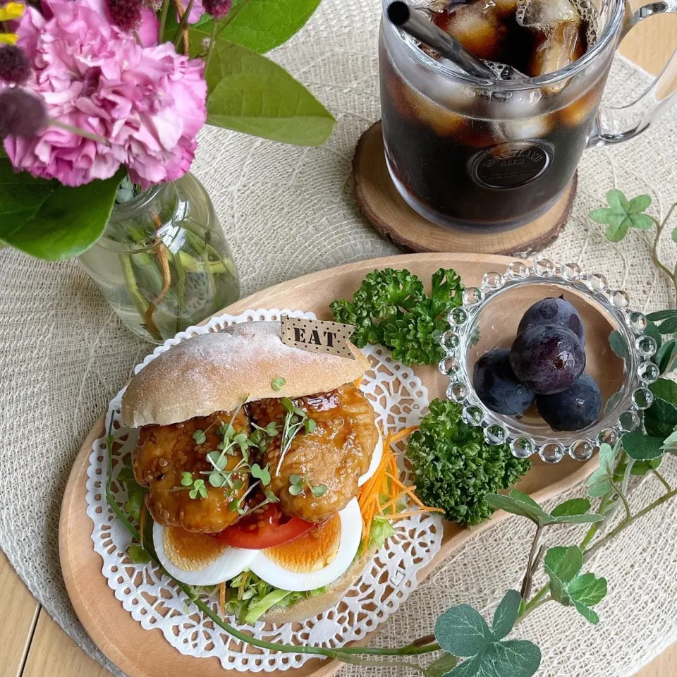 9/19❤︎照り焼きチキンたまごサンド🌱|Makinsさん