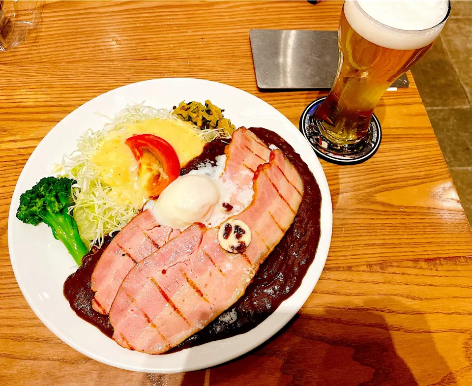 ROCKのベーコンのせカレー🍛|クランちゃんさん