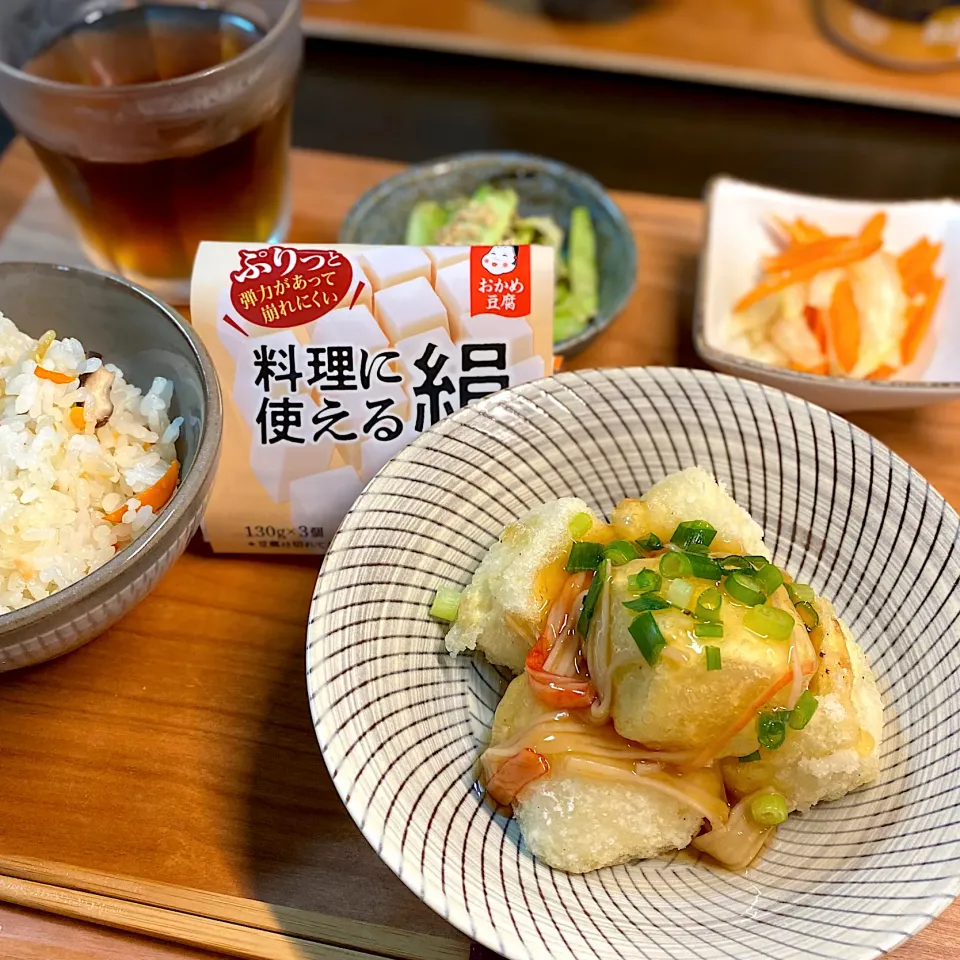 揚げ出し豆腐のカニカマあん|ちぐあささん