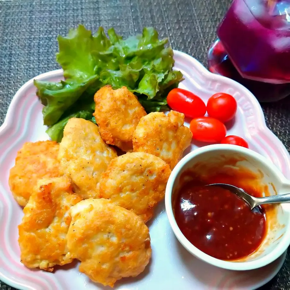 豆腐と鶏挽肉でフワフワ♡チキンナゲット|うたかた。さん