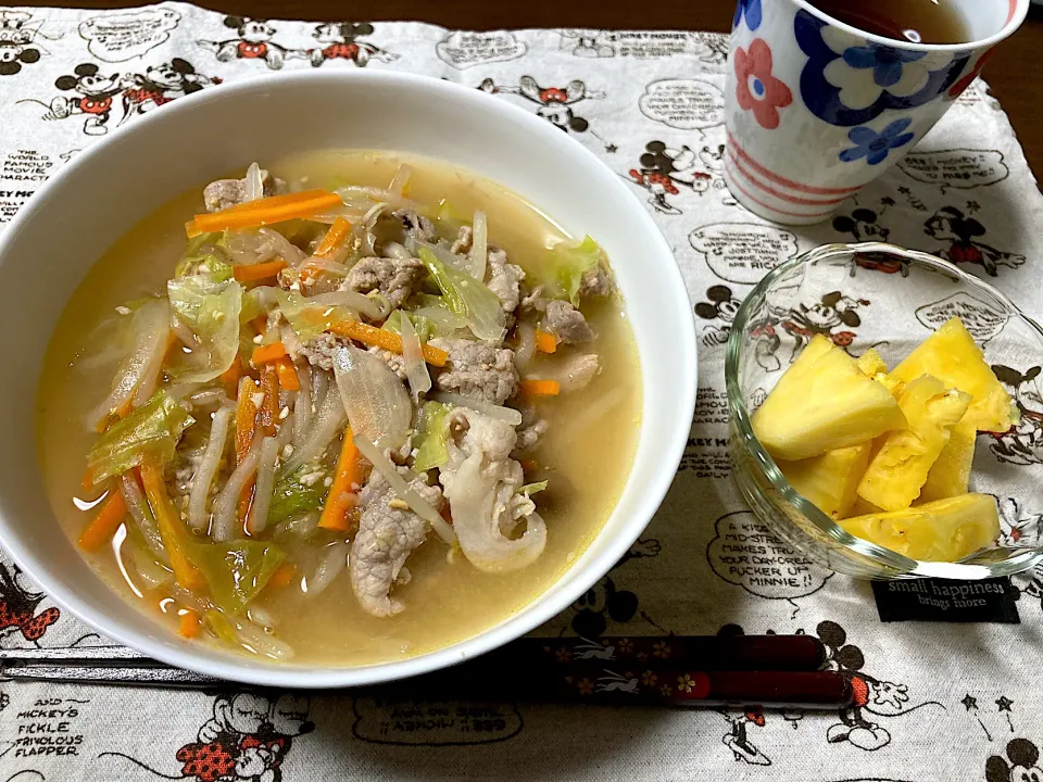 野菜たっぷり味噌ラーメン風スープ|Emiさん