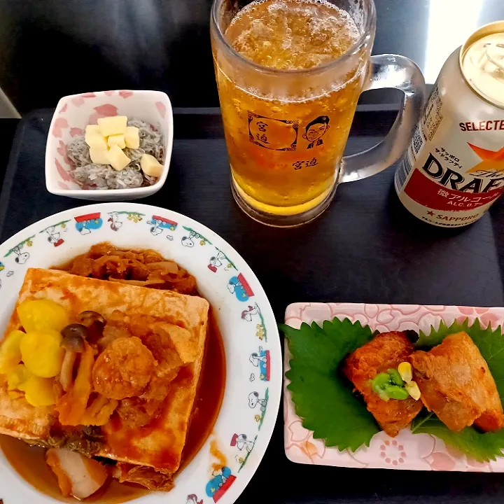 タンドリーチキンとトマト缶と残り物味噌汁でトマト鍋|ぽんすけさん