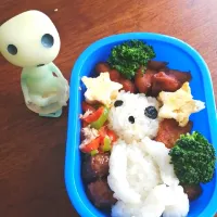 Snapdishの料理写真:こだま キャラ弁

もののけ姫のコダマ
幼稚園に持たすにはシュールだけど|ぉまみさん