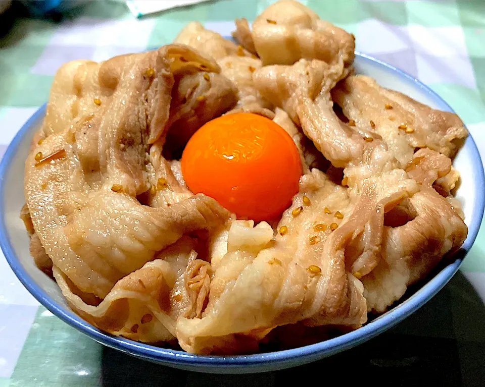 豚バラ肉丼！|むここさん