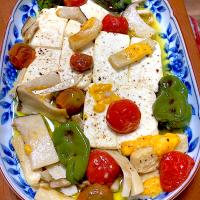 お豆腐ときのこと野菜のグリル焼き