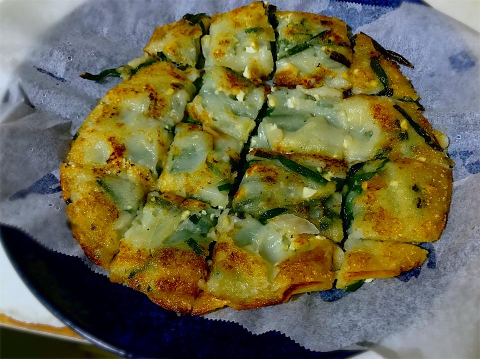 豆腐入りニラチヂミ
