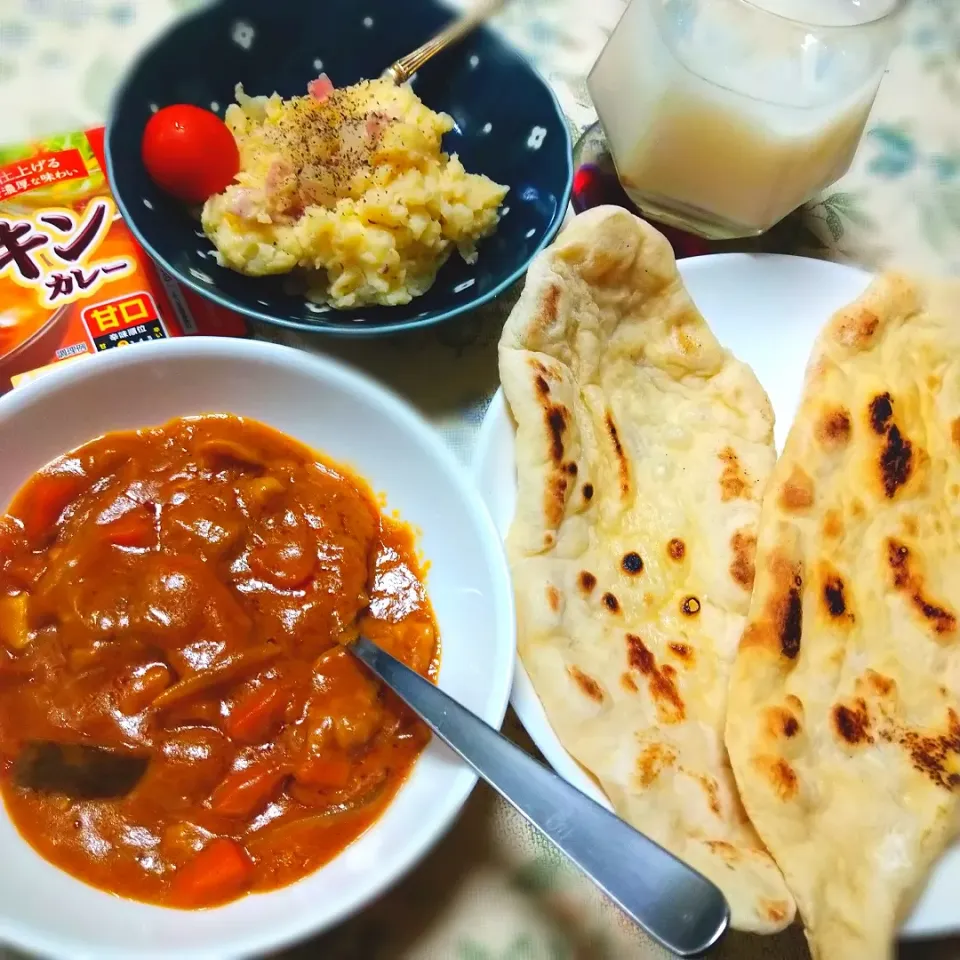 バターチキンカレーとナン|うたかた。さん