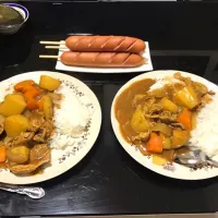 Snapdishの料理写真:カレーライス＆ソーセージ|ポテさん