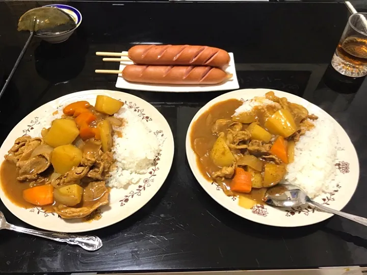 Snapdishの料理写真:カレーライス＆ソーセージ|ポテさん