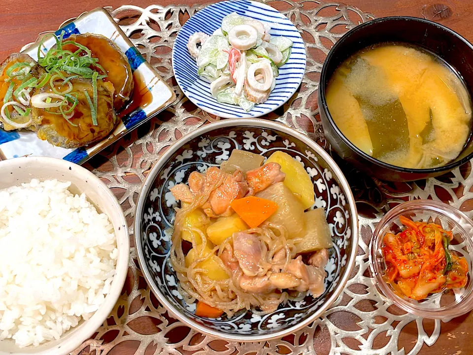 煮物とナスのはさみ揚げ定食|hitomiさん