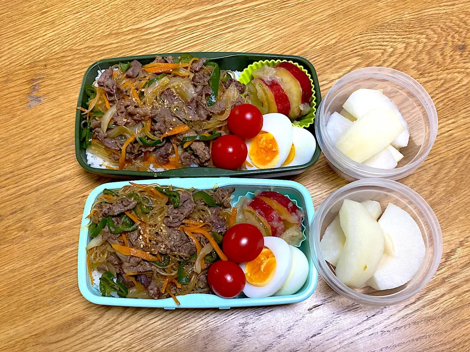 Snapdishの料理写真:チャプチェ丼弁当|ゆさん