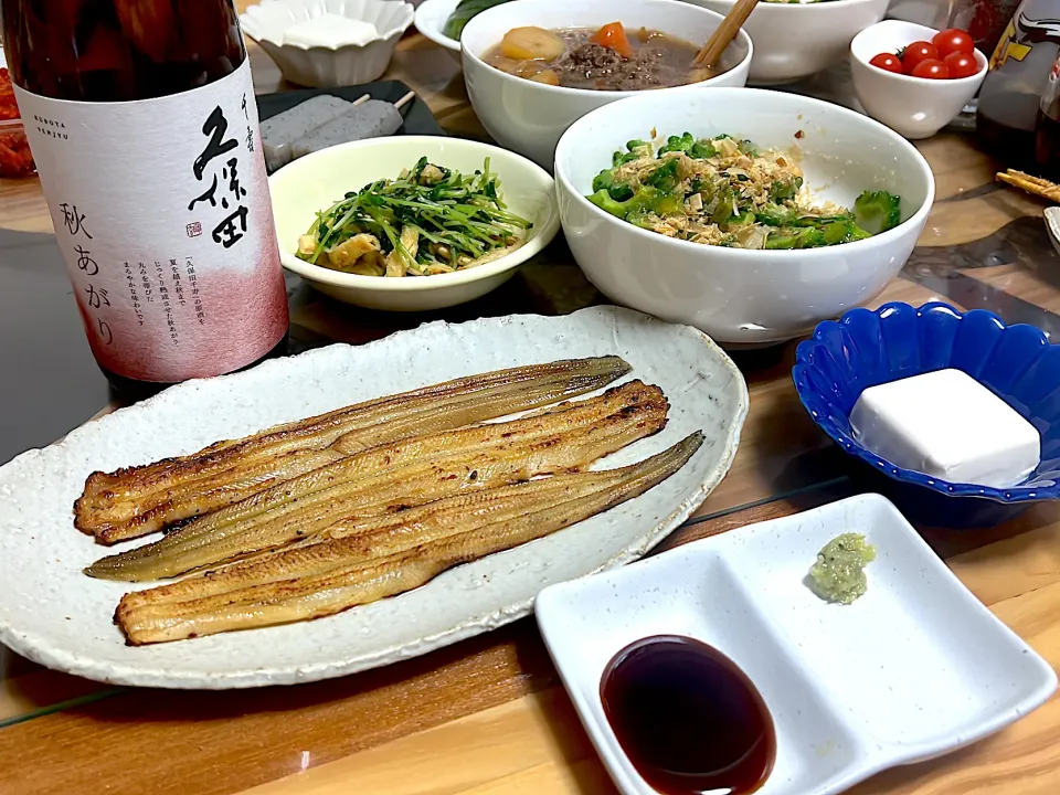 浜吉の穴子白焼をわさび醤油で🍶|えみりんさん