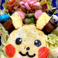 Snapdishの料理写真:ピカチュウ弁当|えりさん