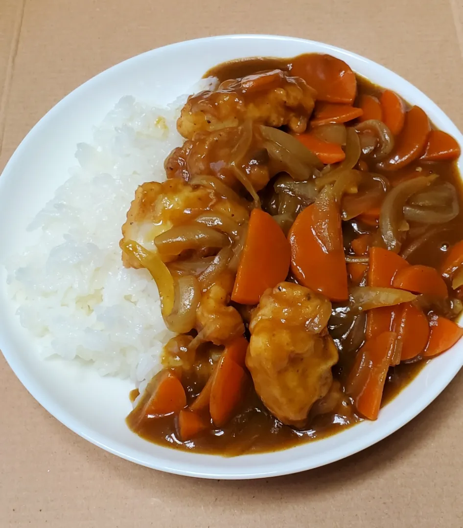 市販のイカ唐揚げを使って、シーフードカレー|ナナさん