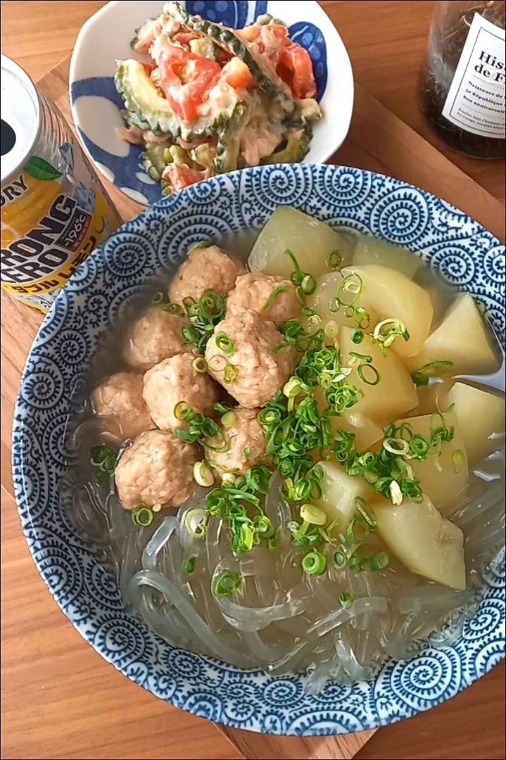 冬瓜と鶏団子のうま煮|まりおさん