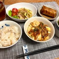 麻婆豆腐の夕飯