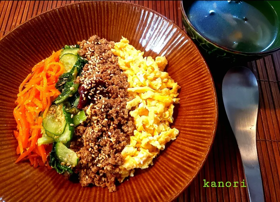 ビビンバ丼～本日のランチ|かのりさん