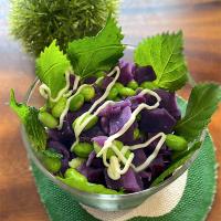 紫芋と枝豆のサラダ✿︎