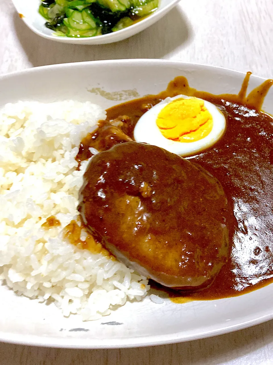 余ったミンチでハンバーグカレー|Ayaさん