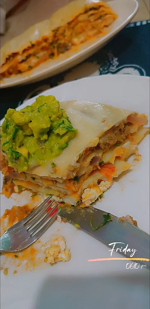 lasagna with guacamole|Anne Charlesさん