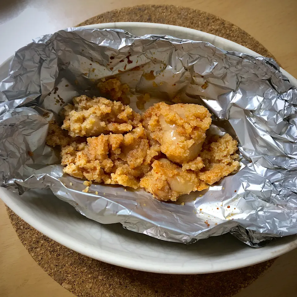 Snapdishの料理写真:めんたいバターのホイル焼き♪|みきのキッチン＊*さん