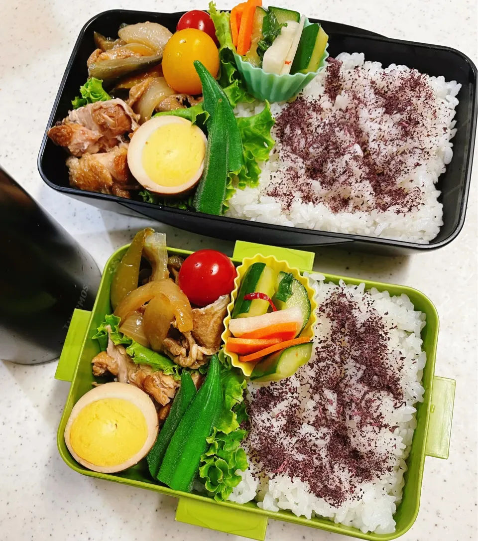 Snapdishの料理写真:今日のお仕事&学校弁当♪2022.9.26|ぐぅさん