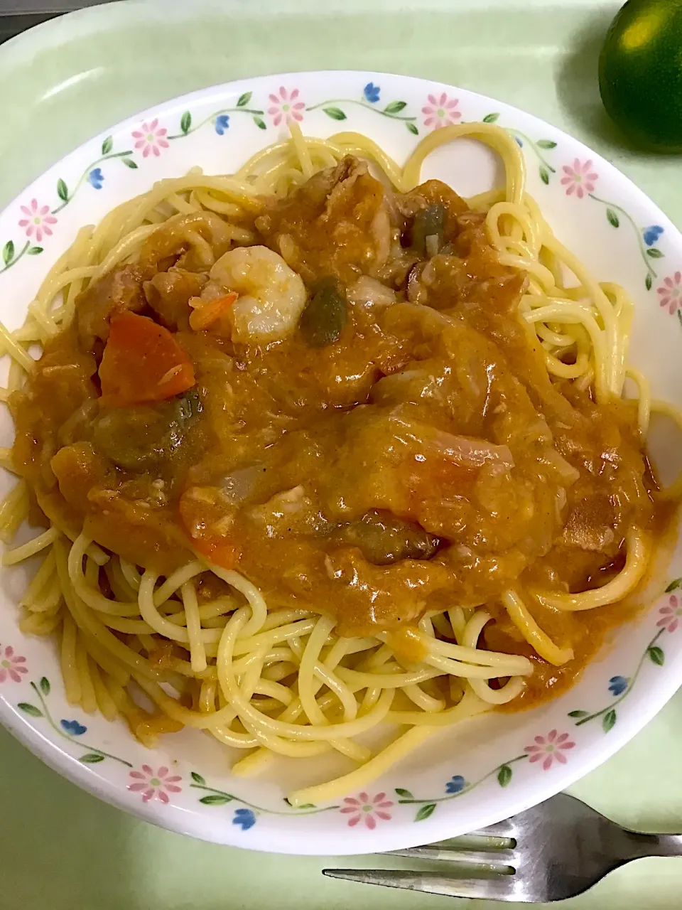 シーフードあけぼのソーススパゲッティ|ただの栄養士さん