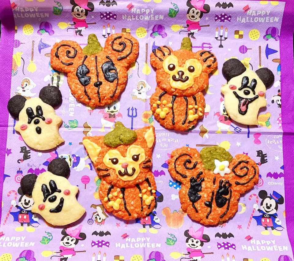 ハロウィンディズニークッキー🍬👻🎃🍪|めいちさん