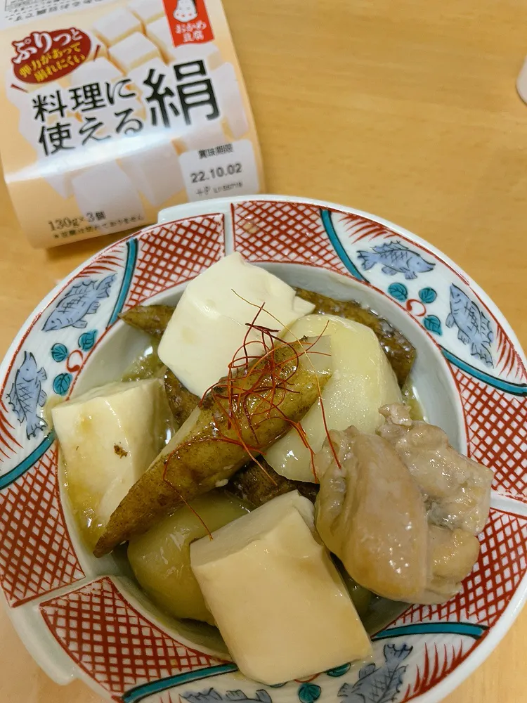 料理に使える絹、根菜と鶏肉の煮物|sana.ayaさん