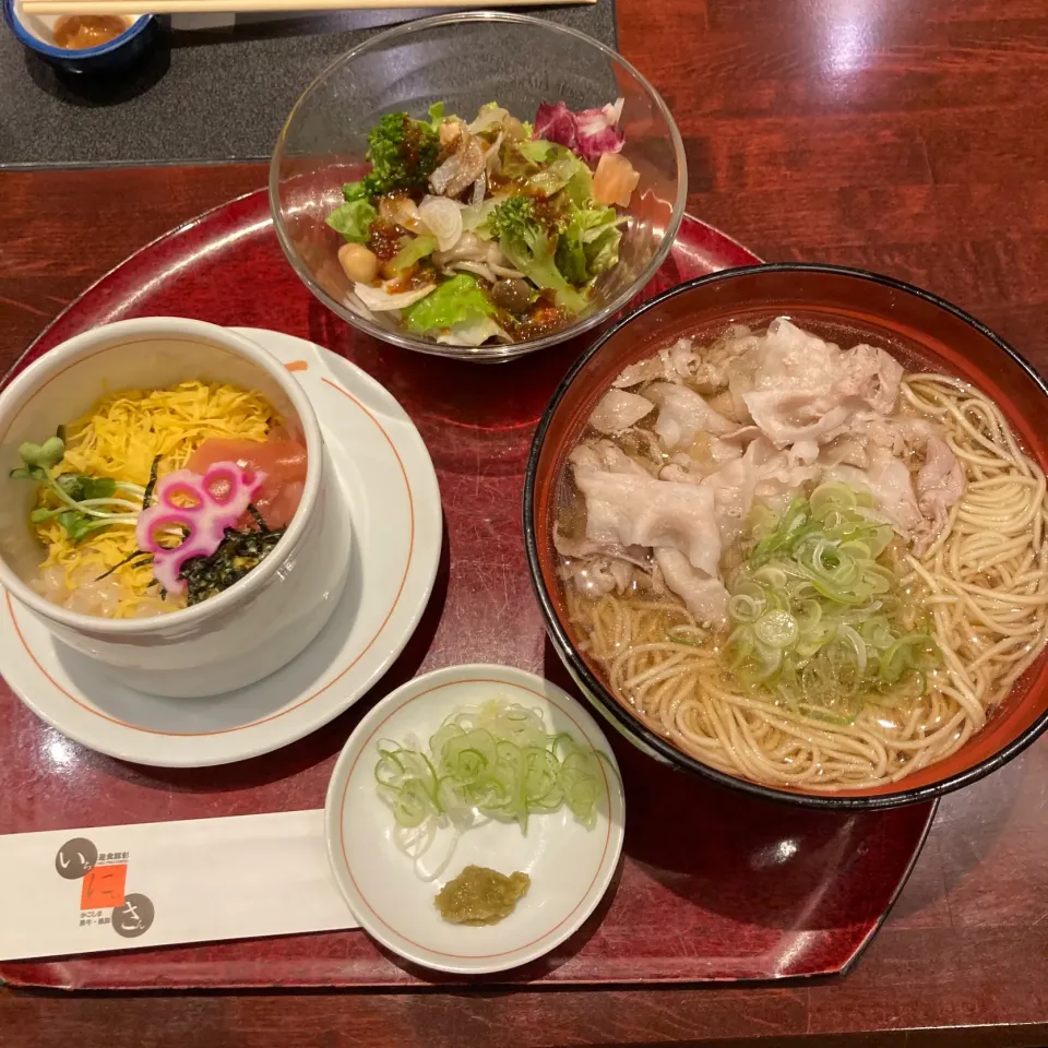 黒豚しゃぶそばセット|そでやまさん