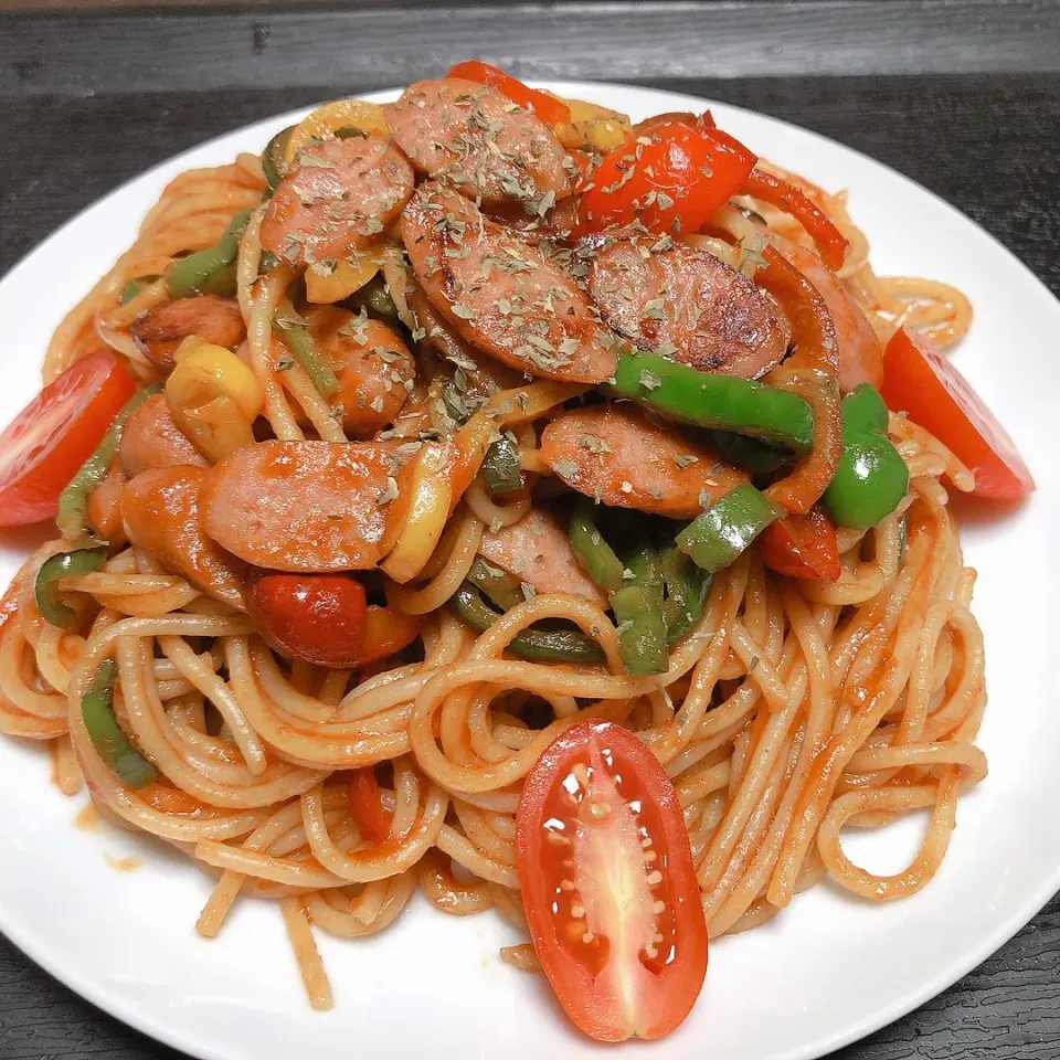 玉ねぎのないナポリタン🍝|まちゃさん