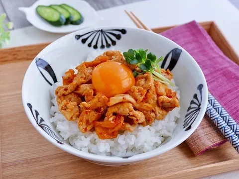 Snapdishの料理写真:豚キムぽん丼|ヤマサ醤油公式アカウントさん