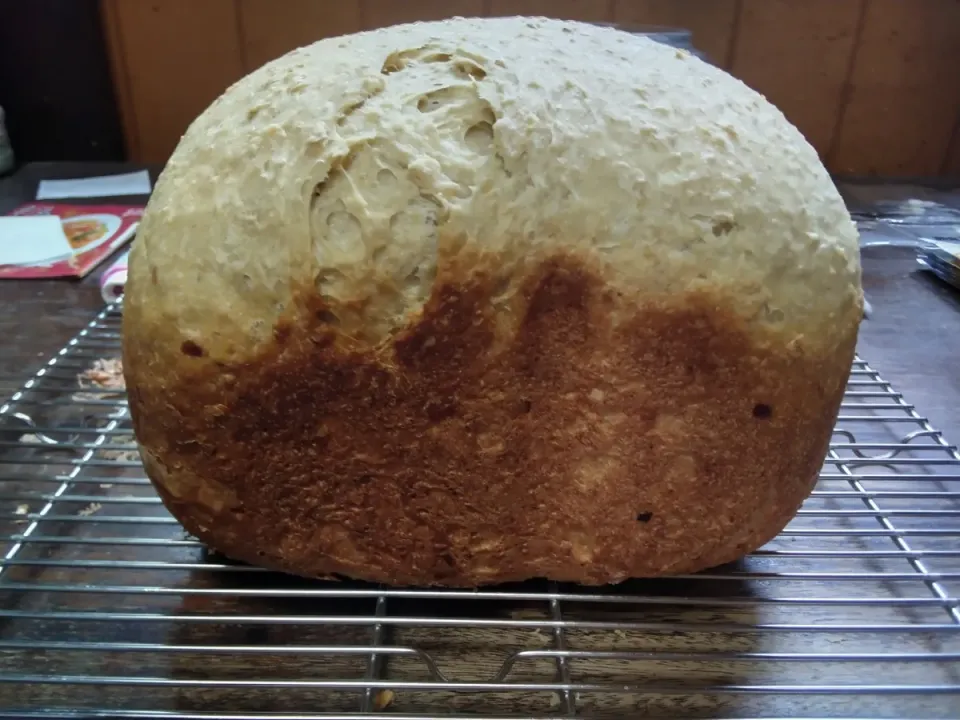 オートミール入りバナナチーズ食パン、焼けました🍞|にんにくと唐辛子が特に好き❤️(元シャリマー)さん