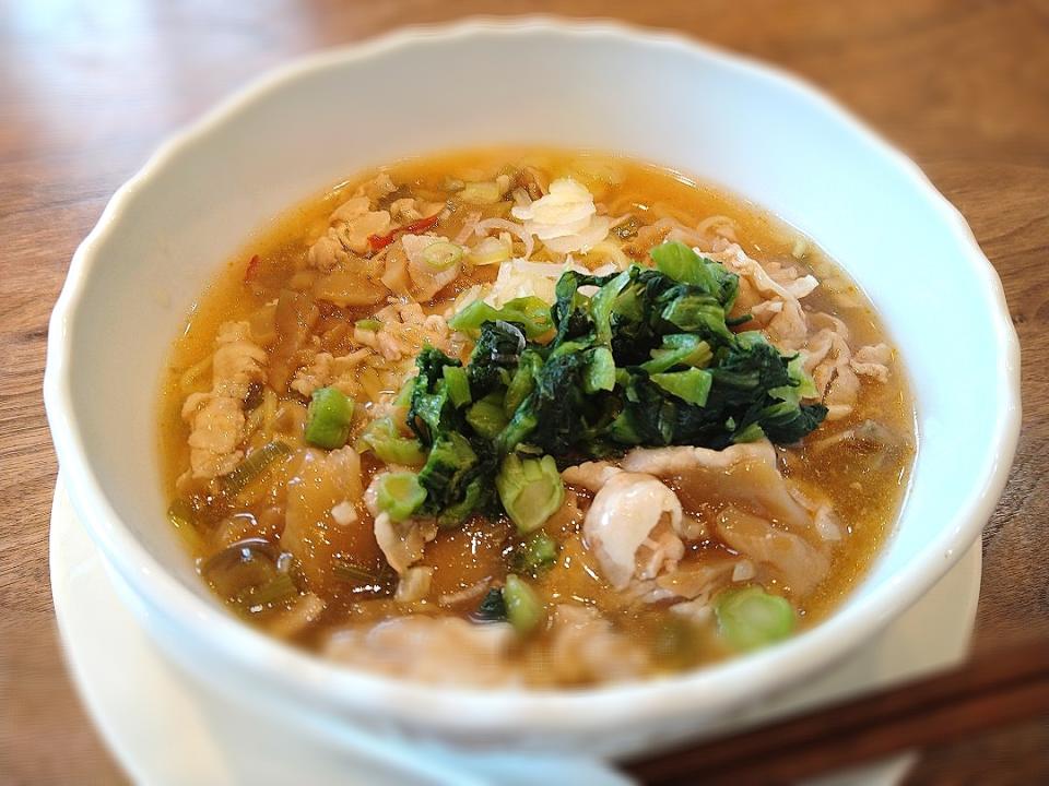 豚バラとザーサイのあんかけラーメン