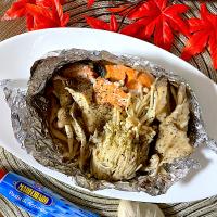 みずほさんの料理 秋鮭と茸のホイル焼き〜アンチョビガリバタ味〜
