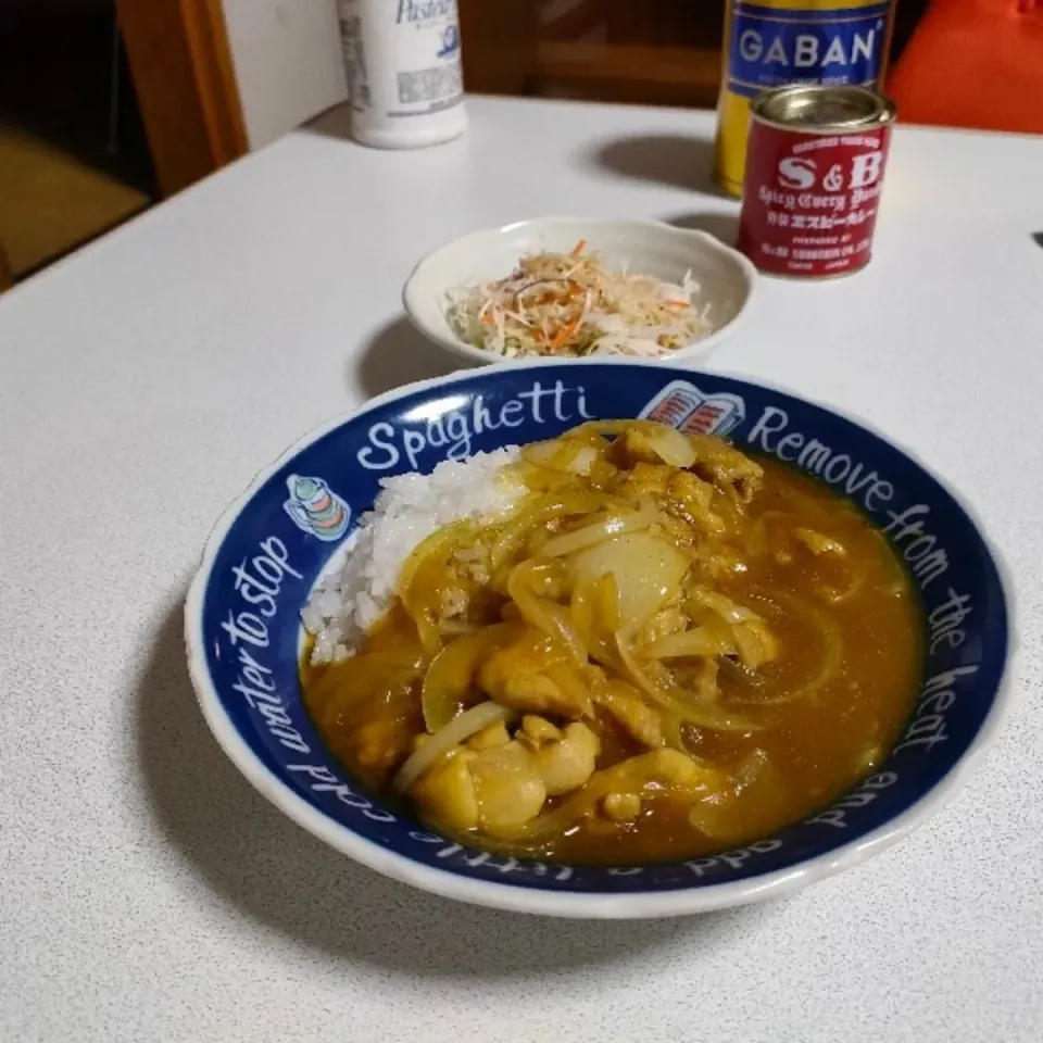 自家製鶏ガラスープの町中華チキンカレー。|ariyo4200さん