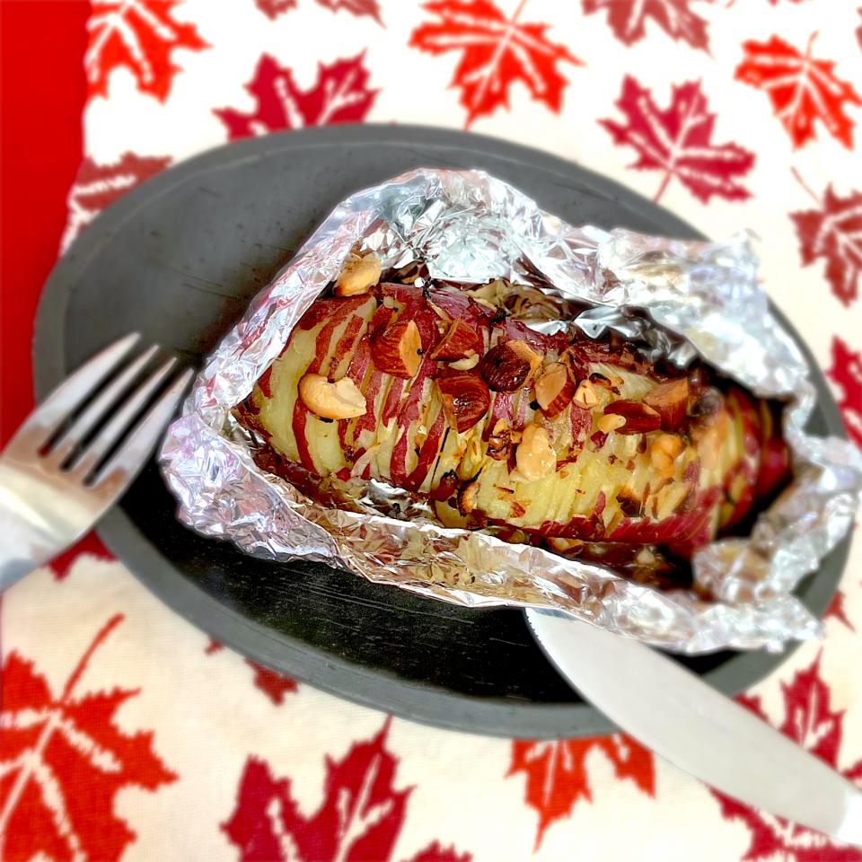 ホイル焼きでハッセルバックさつまいも Chicaocafe Snapdish スナップディッシュ Id Yo9hia