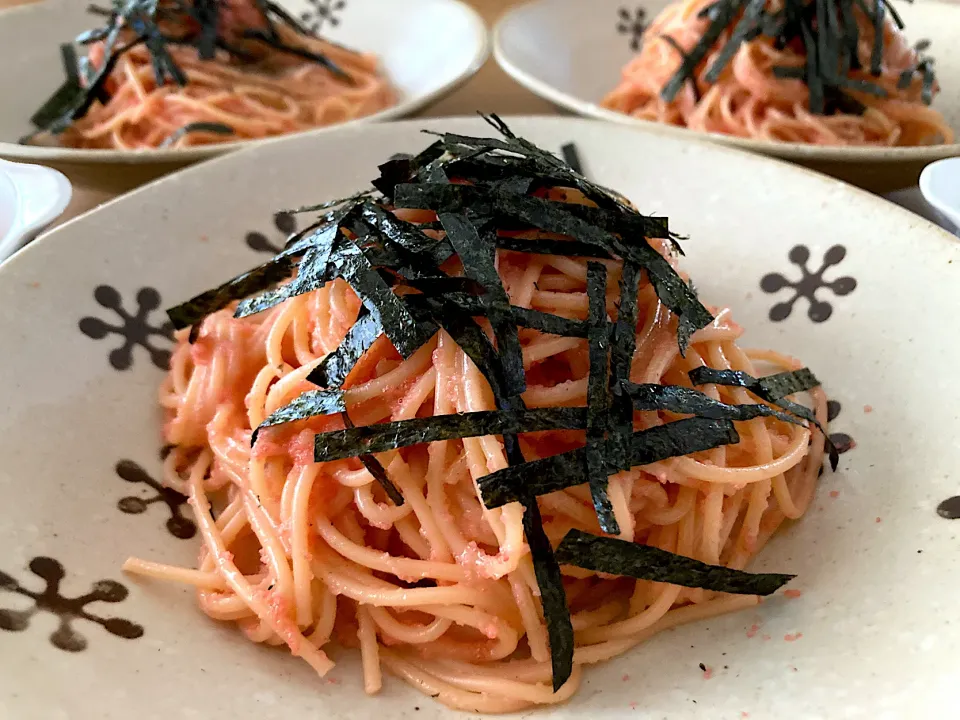 Snapdishの料理写真:＊たらこパスタ🍝＊|＊抹茶＊さん