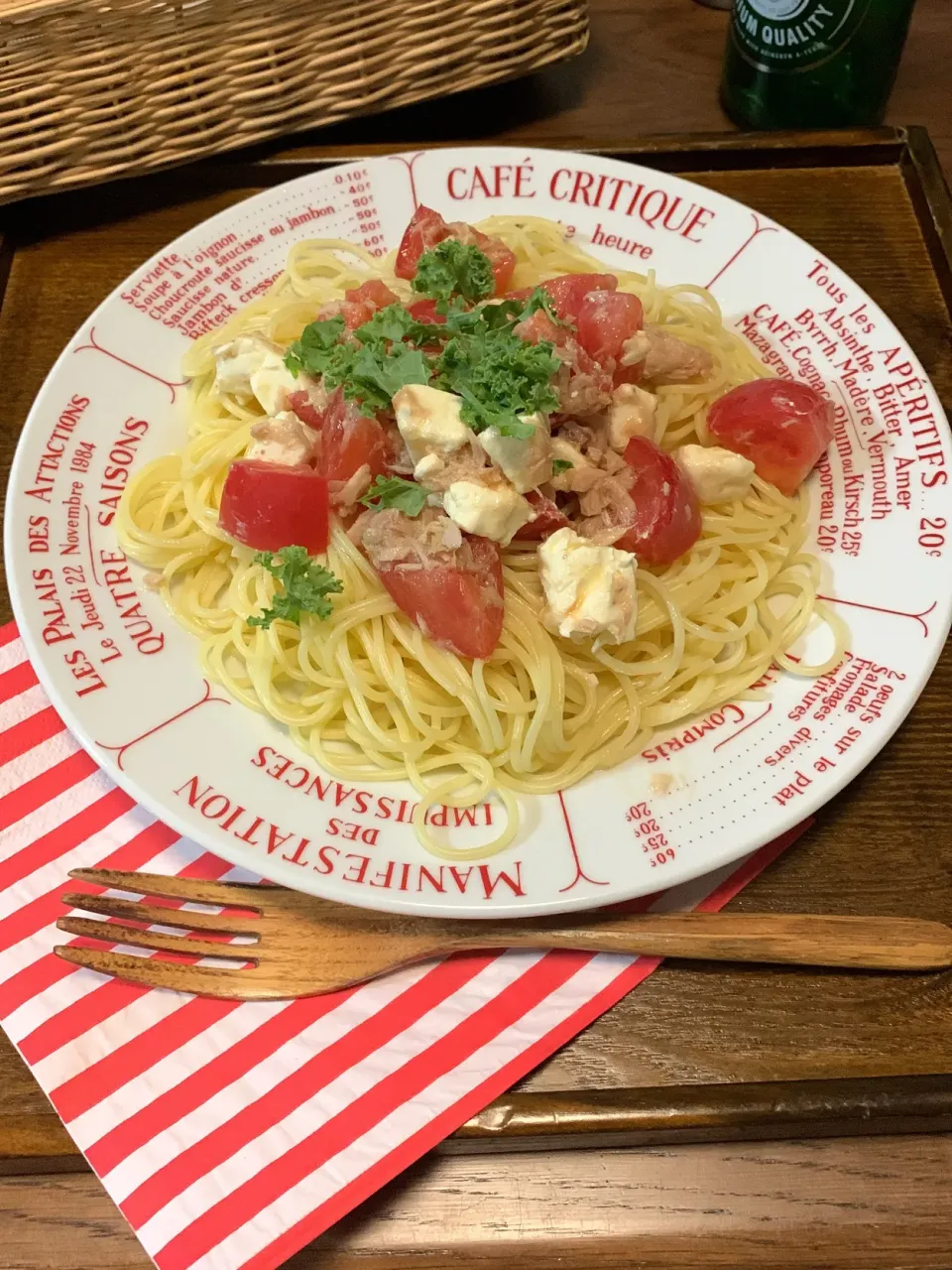 Snapdishの料理写真:レモンとオリーブオイルの冷静トマトパスタ|しいかさん