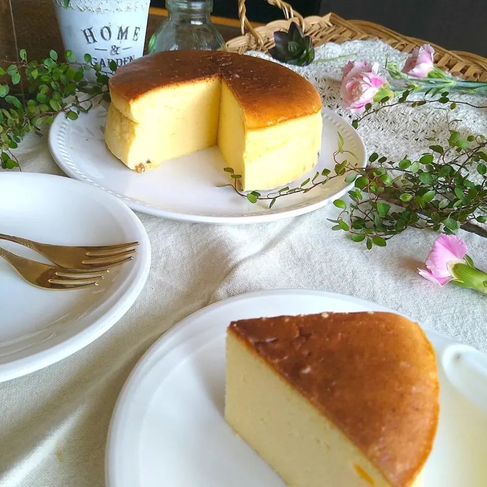 sucreroomさんの料理 ふわふわスフレチーズケーキです(*^^*)|とまと🍅さん