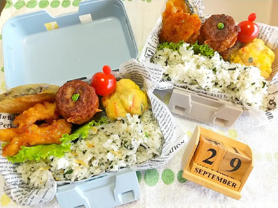 Snapdishの料理写真:🍱今日の息子達のお弁当|tomoさん