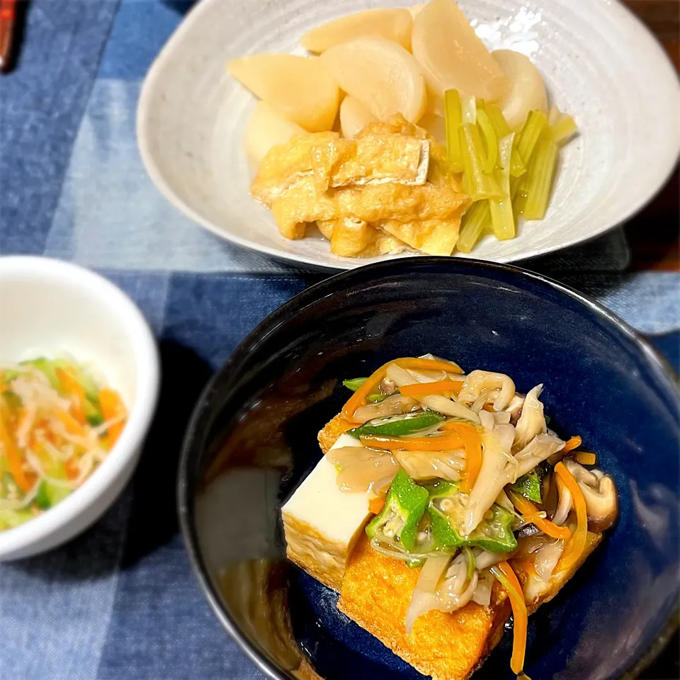 かぶの煮物と厚揚げの野菜餡掛け|Kiyoさん