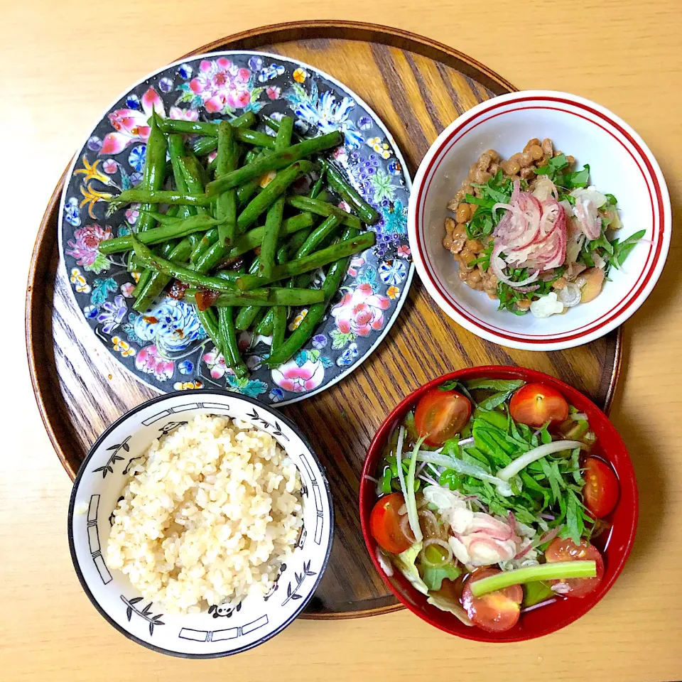 #vegan 
インゲンのニンニク醤油炒め|makiko_aさん