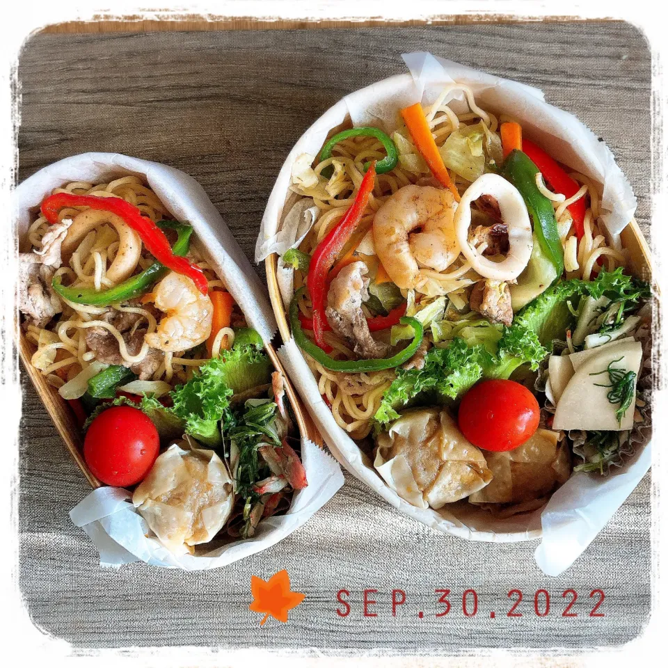 Snapdishの料理写真:9/30 ☺︎☺︎ 塩焼きそば弁当✩.*˚|jon2さん