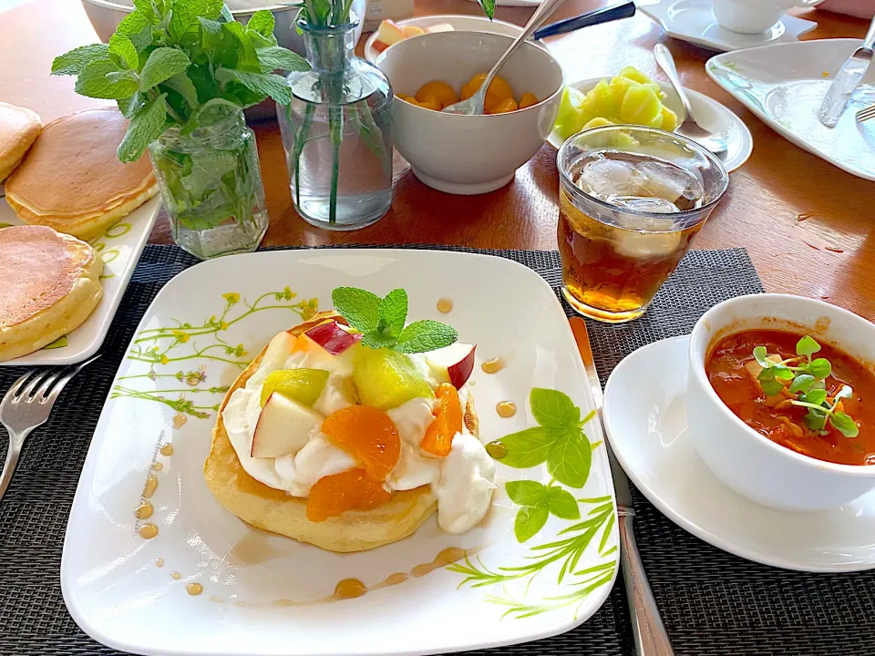 ミネストローネとパンケーキのランチ|Iggywiggyさん