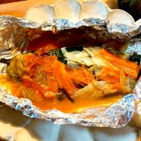 鮭と野菜のホイル蒸し焼き